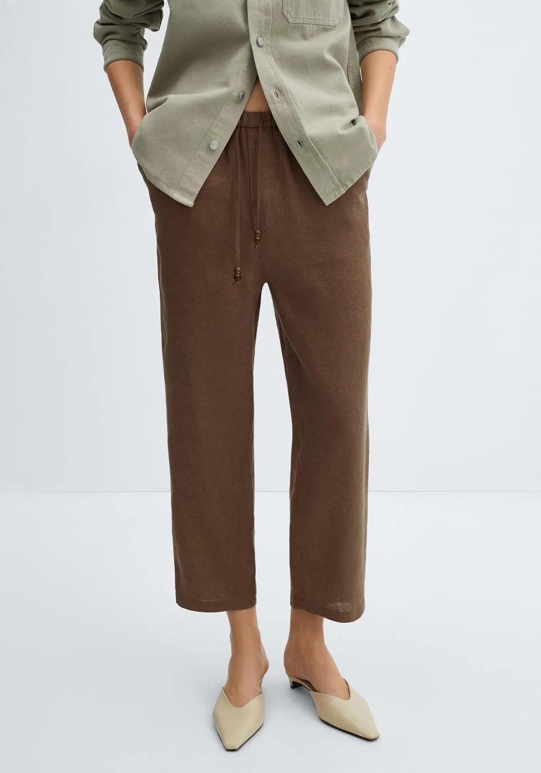 100% linen trousers