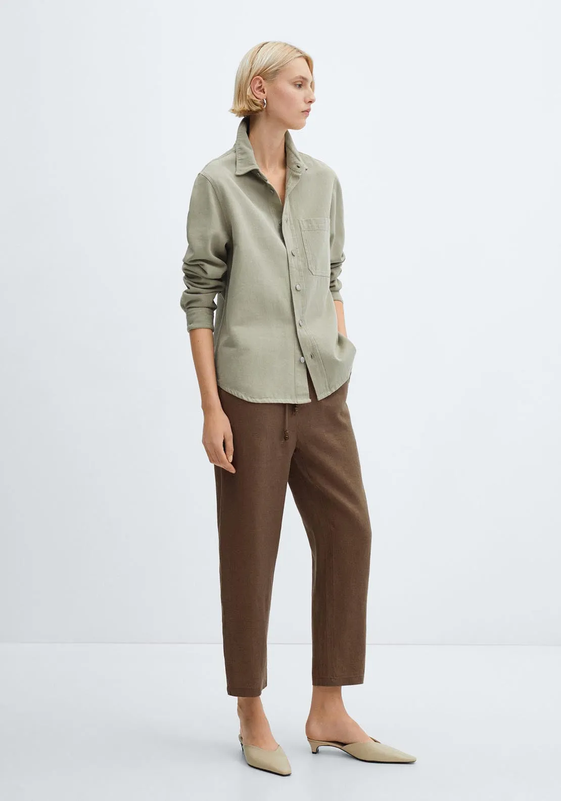 100% linen trousers