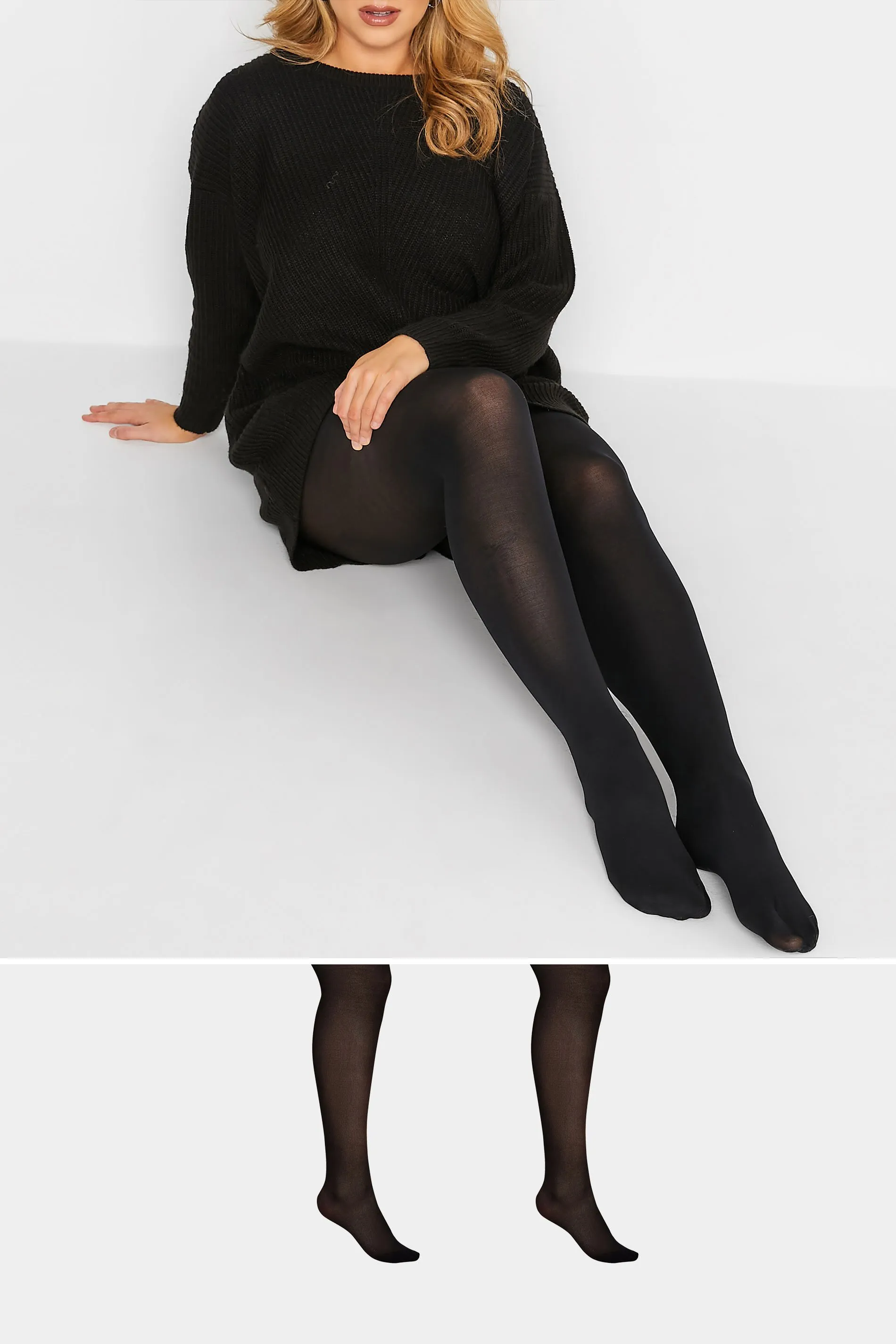 2 PACK Black 100 Denier Tights