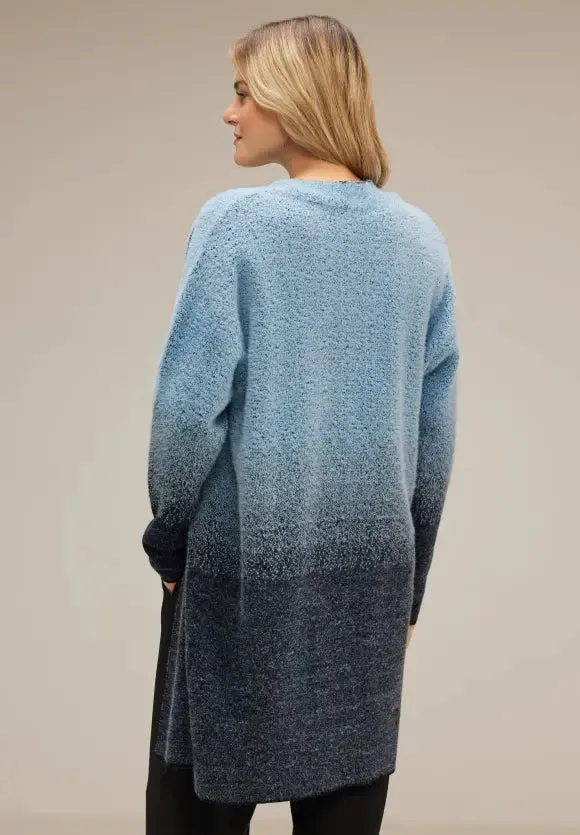 253691- Blue Feather Yarn Cardigan - Street One