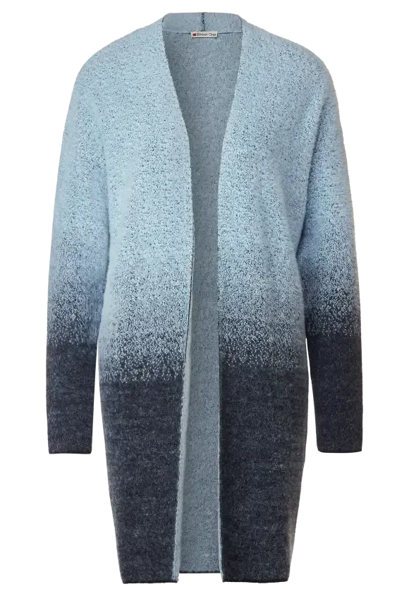 253691- Blue Feather Yarn Cardigan - Street One