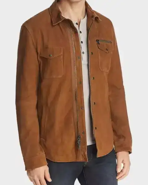 911 Eddie Diaz Brown Leather Jacket | William Jacket