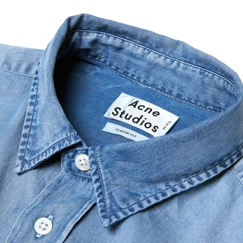 Acne Studios Jeffrey Denim ShirtBleached Denim