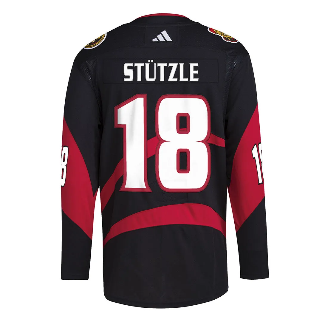 adidas - Men's Ottawa Senators Tim Stützle Authentic Reverse Retro Wordmark Jersey (H52291)