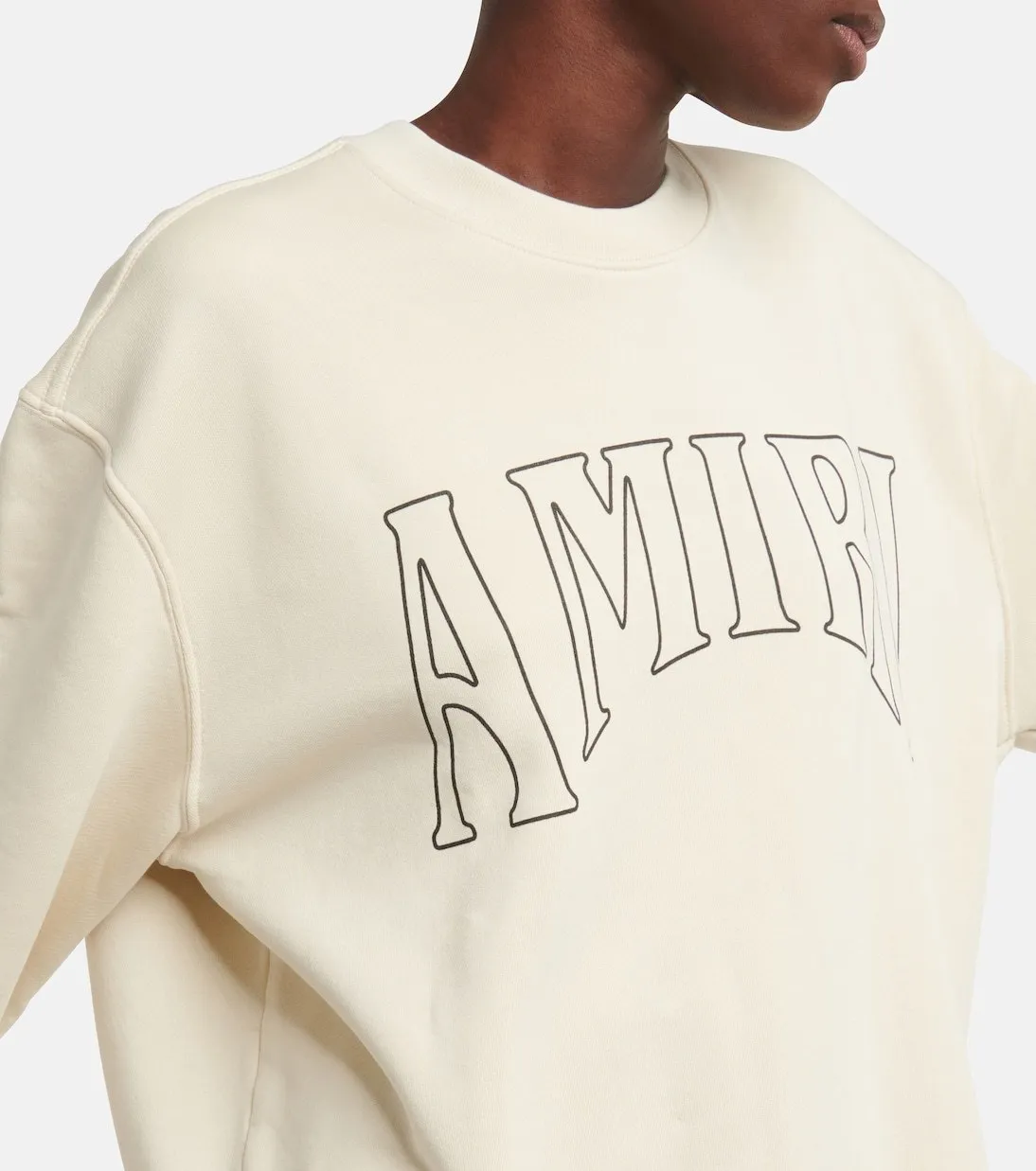 AMIRI  |Crew Neck Unisex Street Style Long Sleeves Plain Cotton Logo