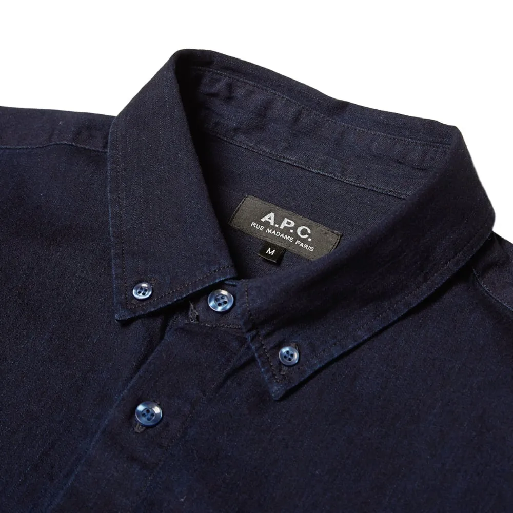 A.P.C. Denim Button Down ShirtIndigo