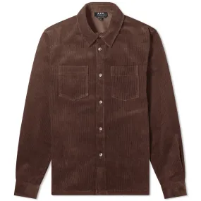 A.P.C. Joe Corduroy OvershirtBrown