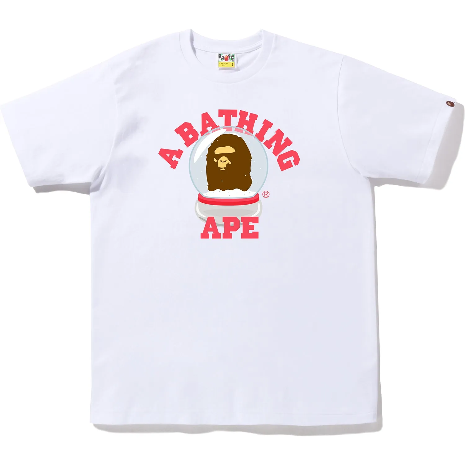 APE HEAD SNOW GLOBE COLLEGE TEE MENS