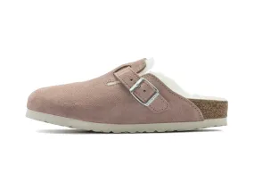 Birkenstock Boston Shearling Suede Pink Clay