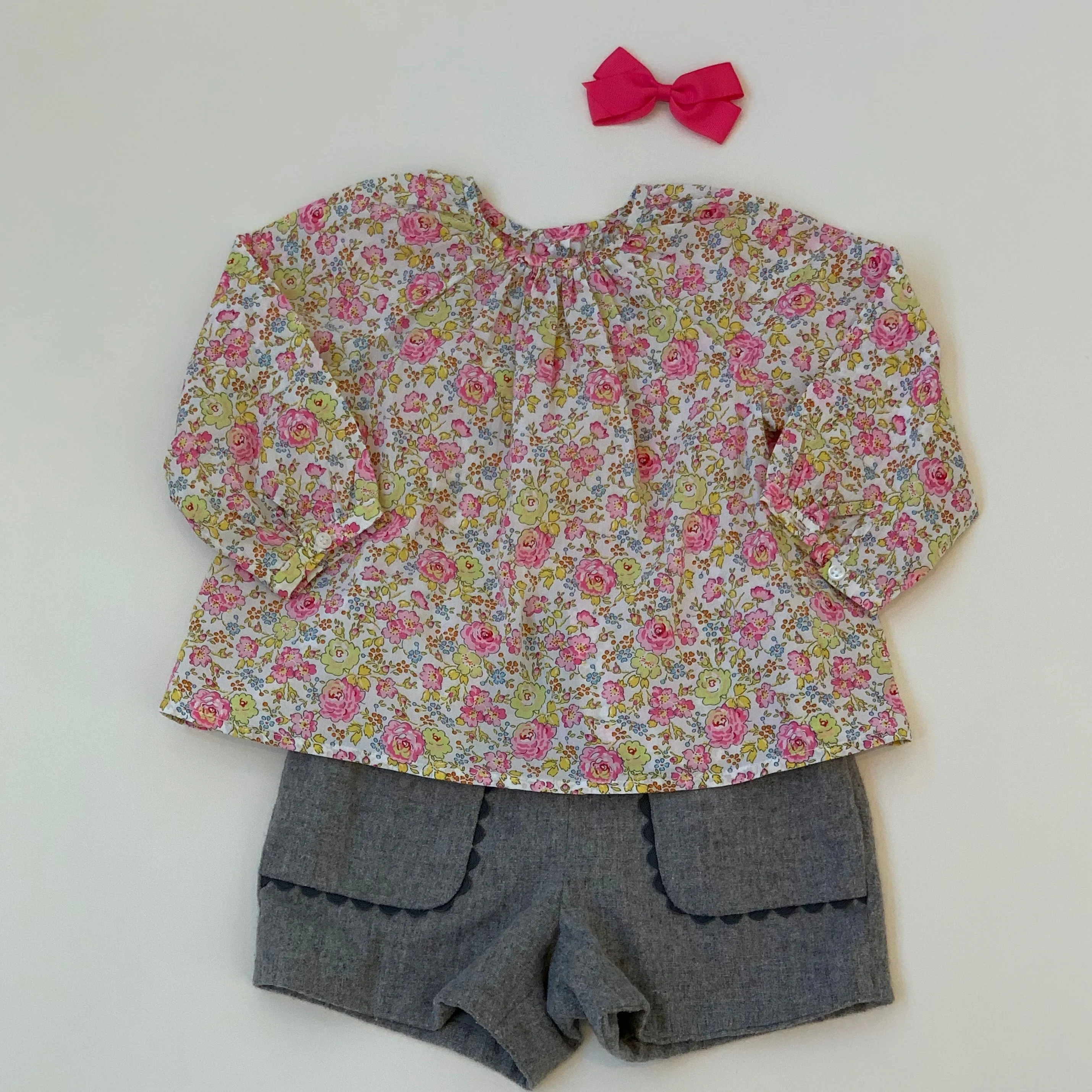 Bonpoint Neon Toned Liberty Print Blouse: 2 Years