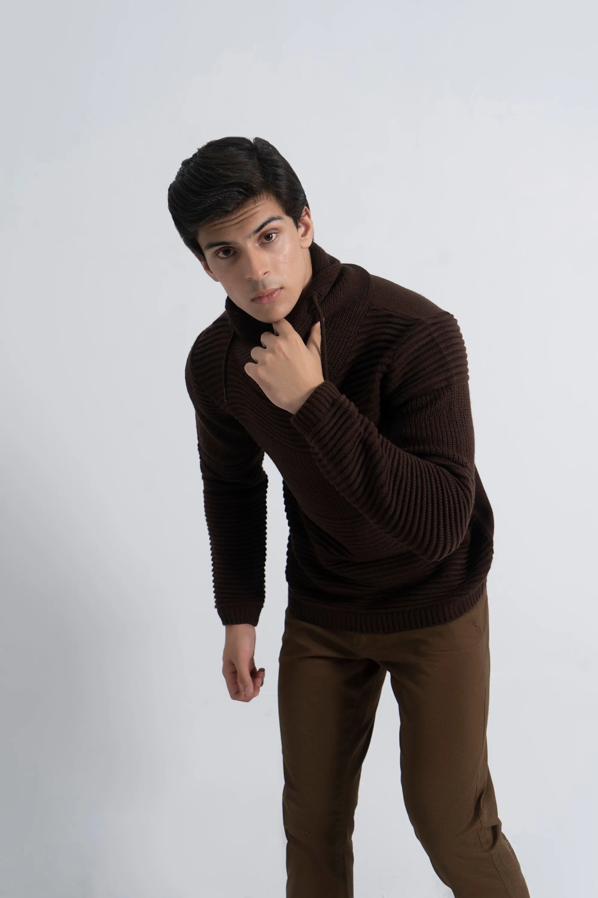 Brown Acrylic Sweater