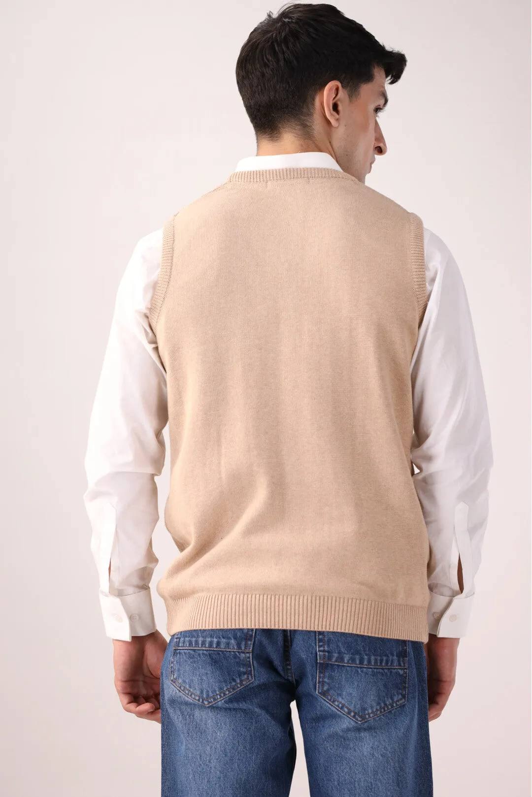 Brown Sleeveless Sweater