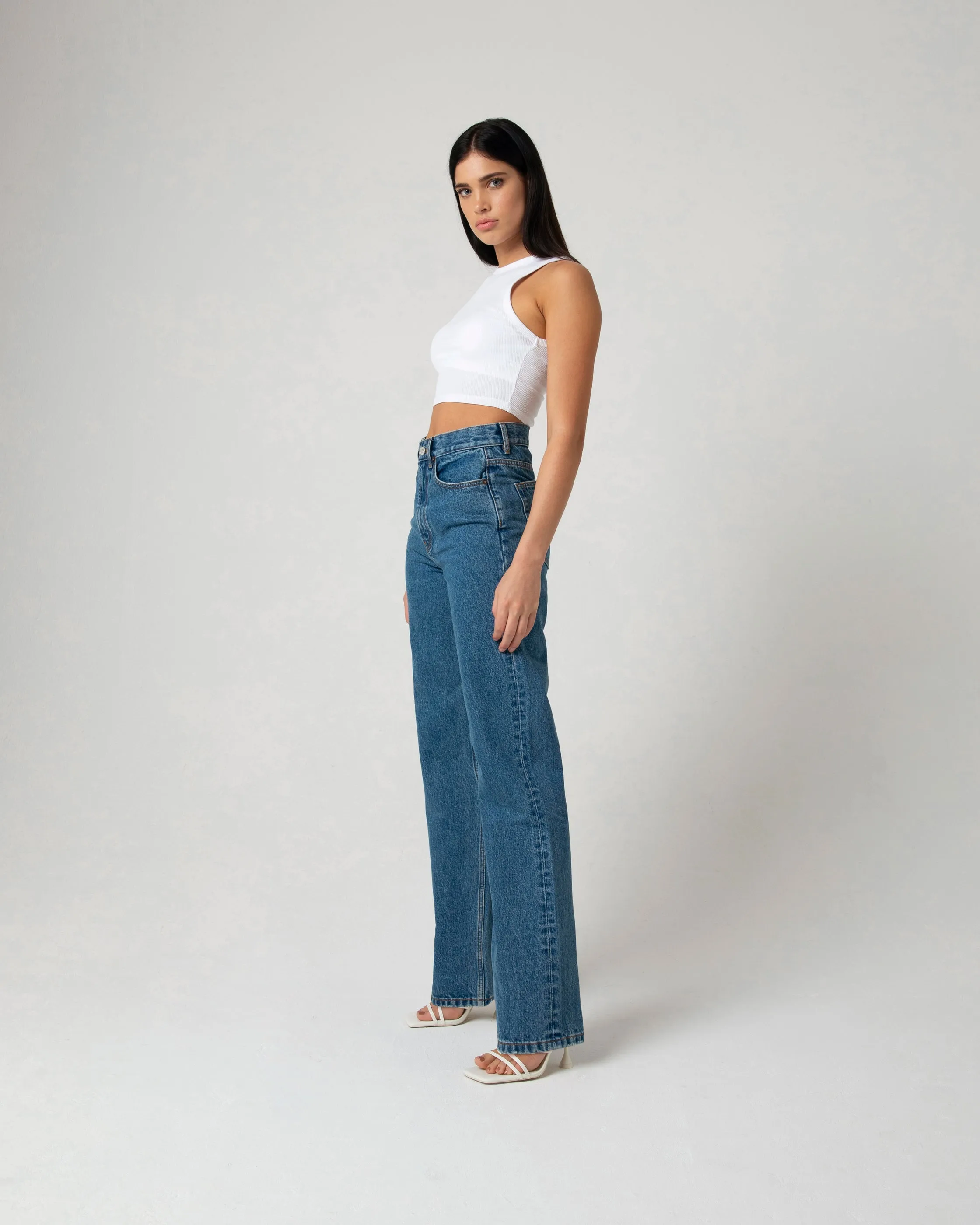 Cara Wide Leg Dark Blue