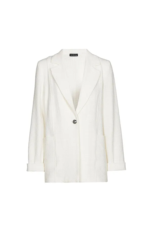 Caroline Biss STRAIGHT FINE BOUCLETTE BLAZER