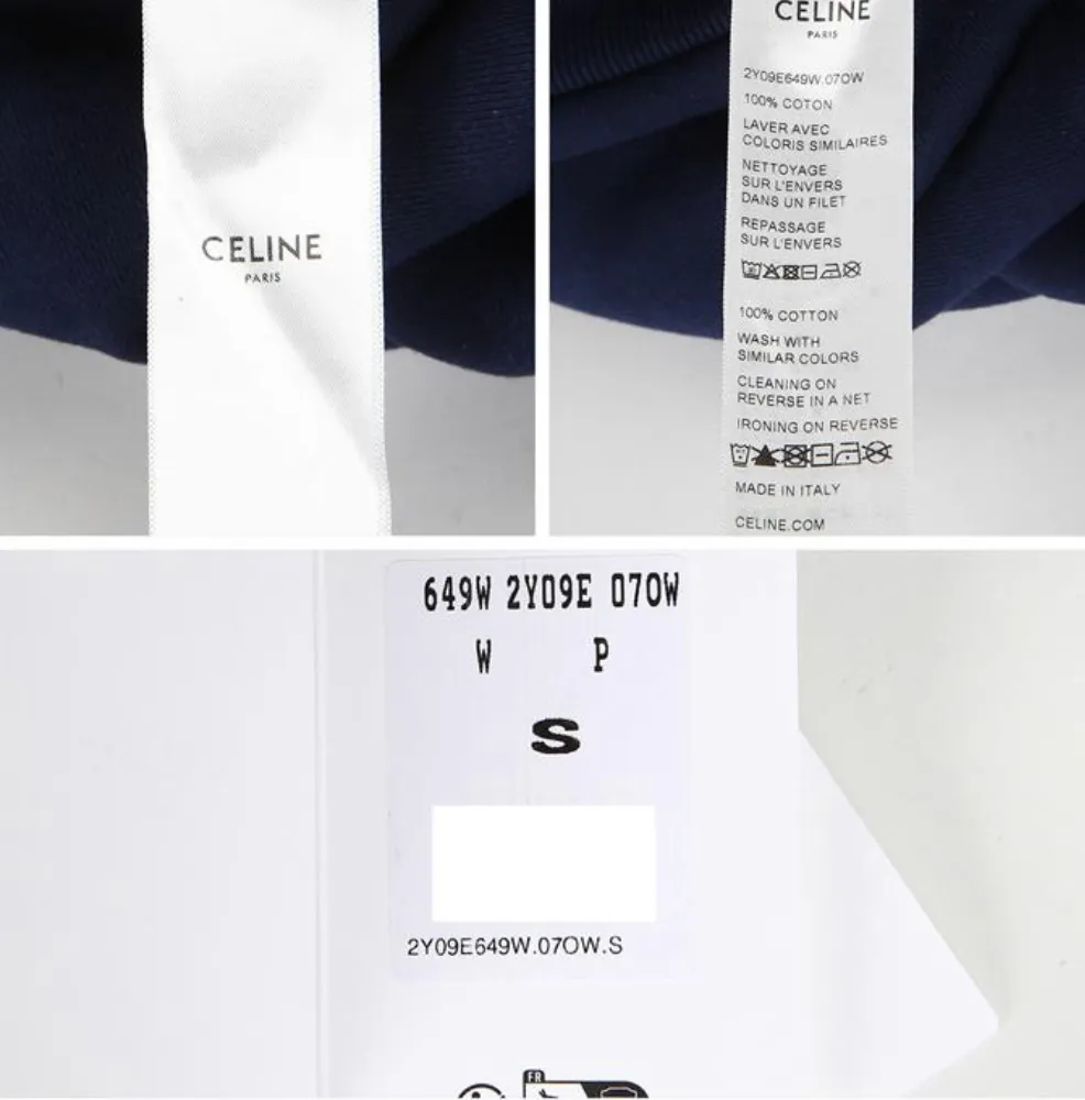 CELINE  |Sweat Long Sleeves Plain Oversized Shirts Oversized