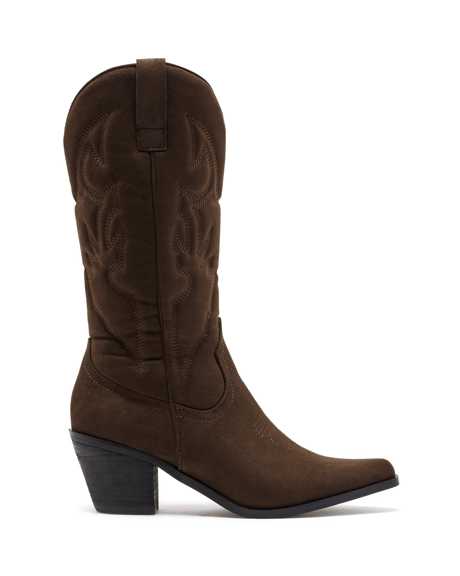 Clayton Western Boot Chocolate Microfibre - PRE ORDER DUE FOR DISPATCH 1 JAN