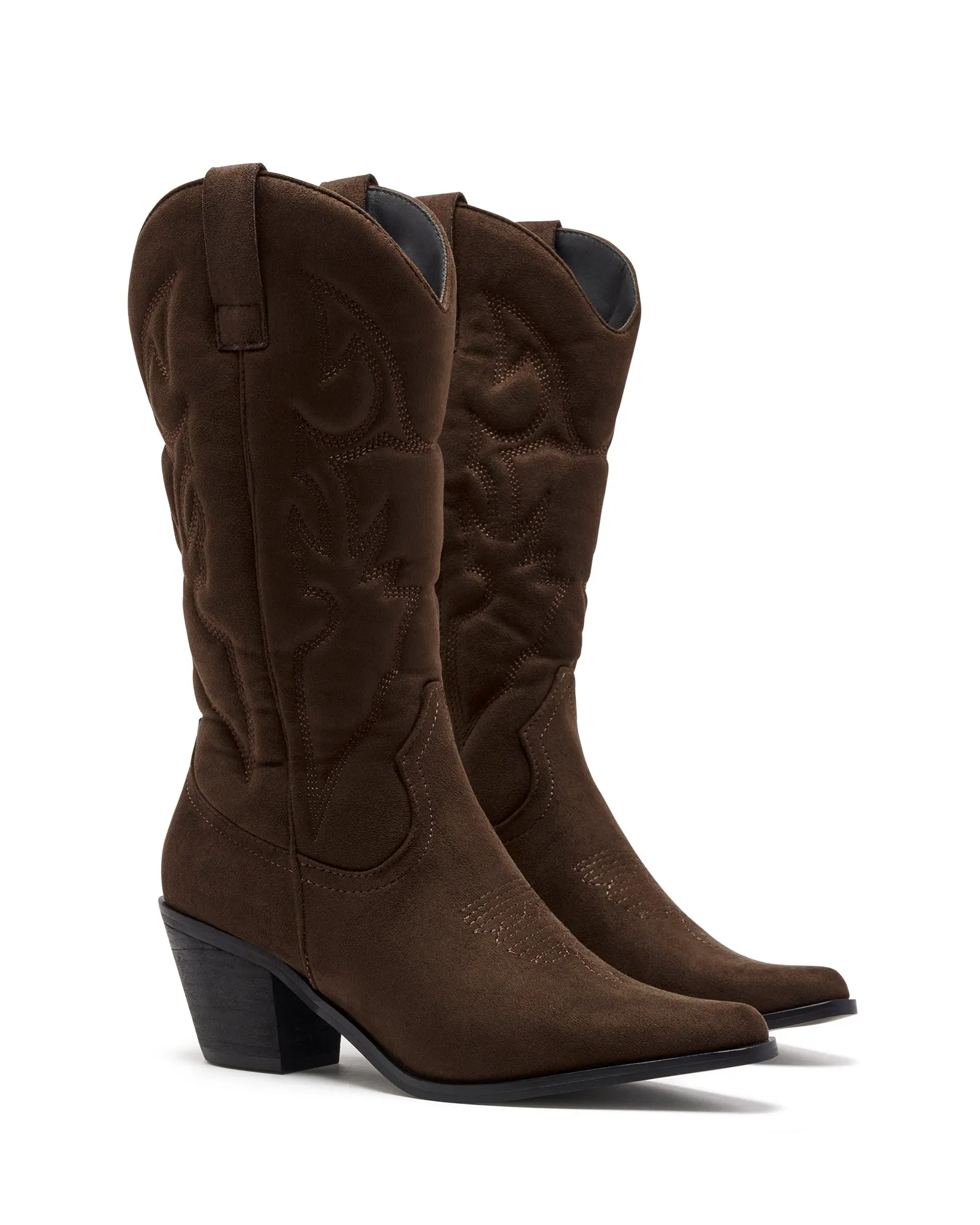 Clayton Western Boot Chocolate Microfibre - PRE ORDER DUE FOR DISPATCH 1 JAN