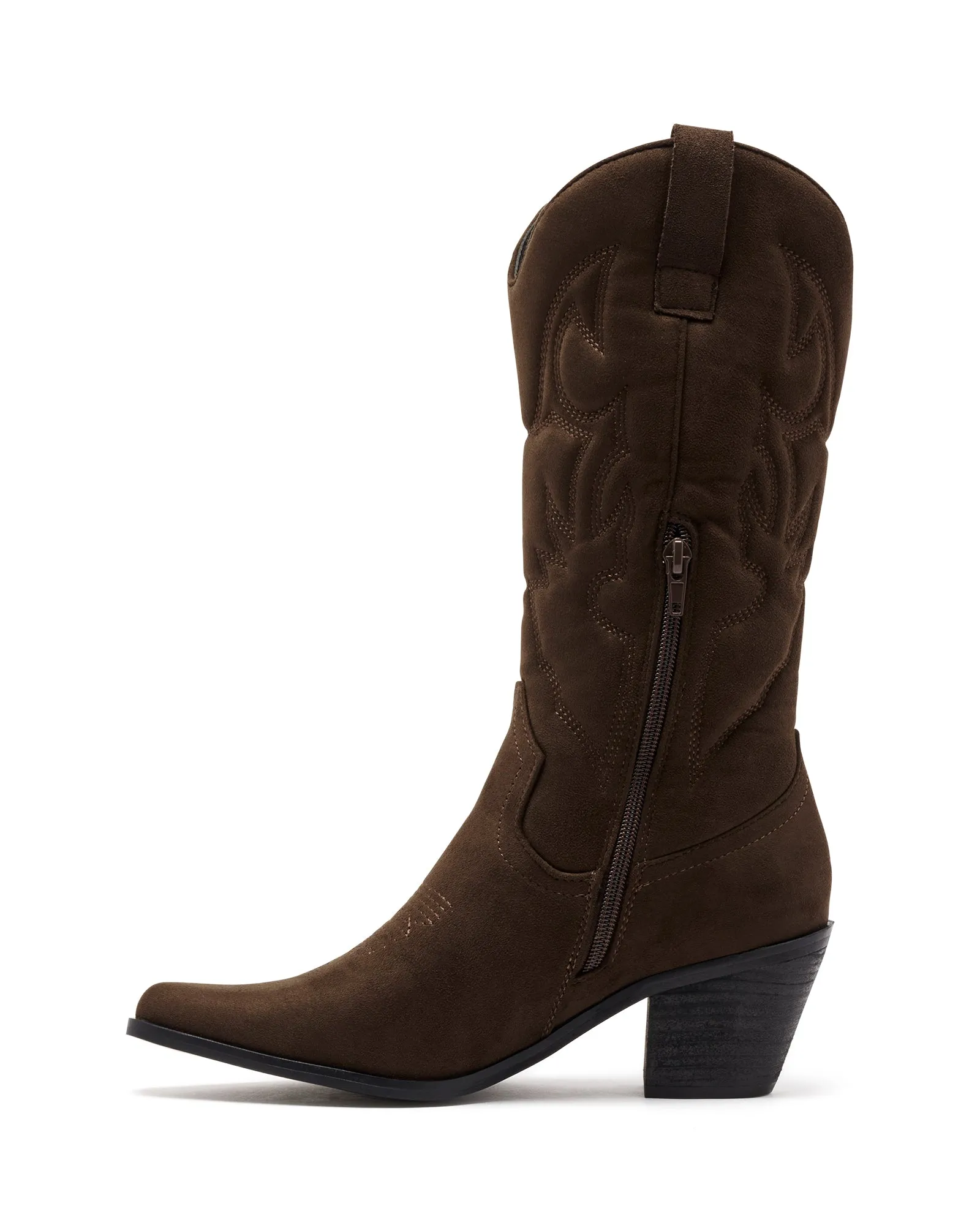 Clayton Western Boot Chocolate Microfibre - PRE ORDER DUE FOR DISPATCH 1 JAN