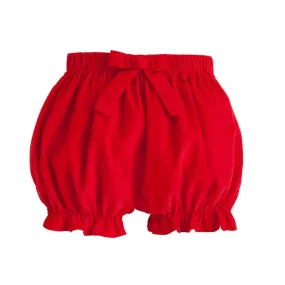 Corduroy Bow Bloomers - Red