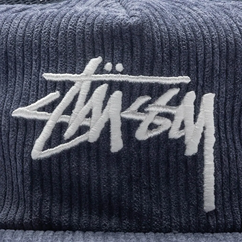 Corduroy Trucker Cap - Navy