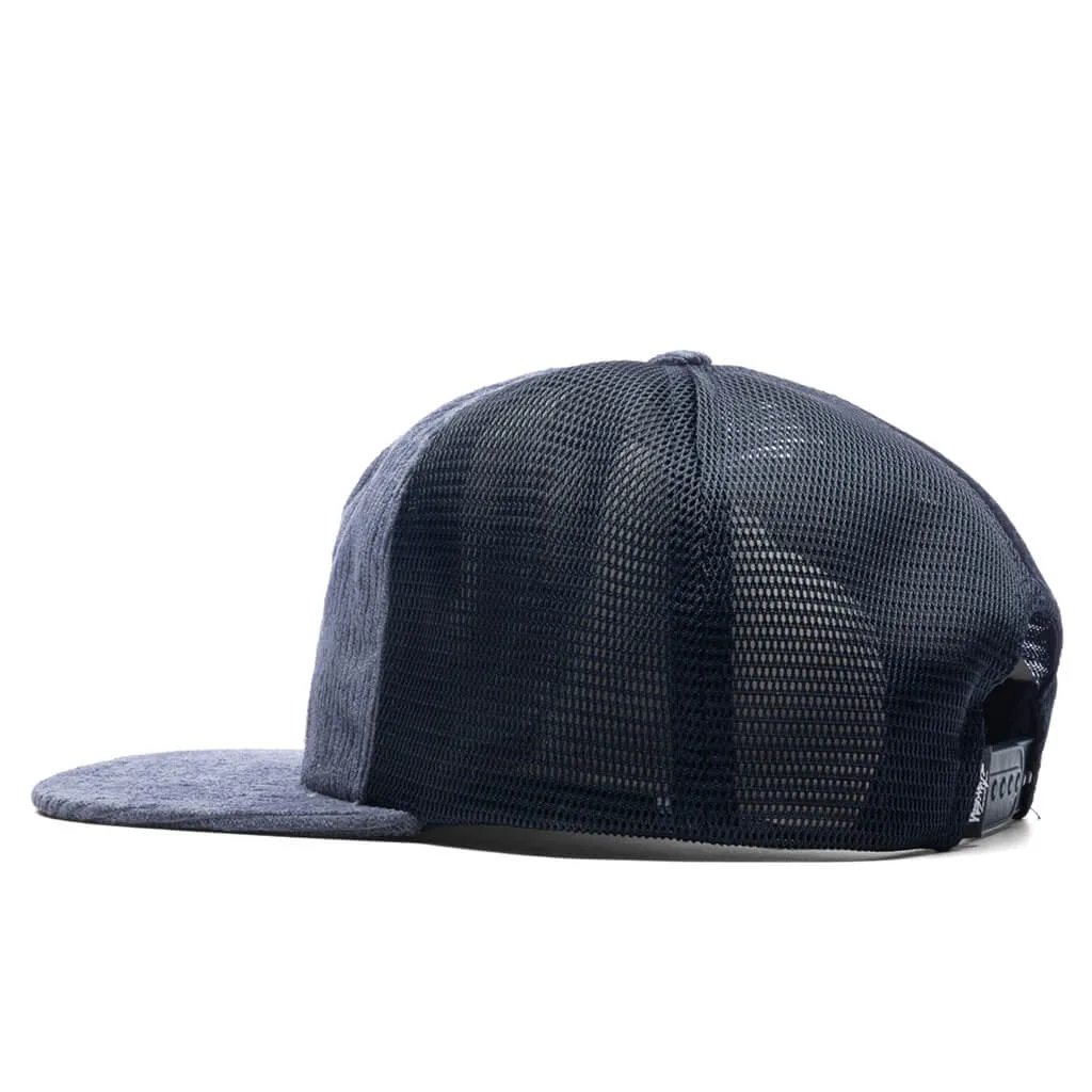 Corduroy Trucker Cap - Navy