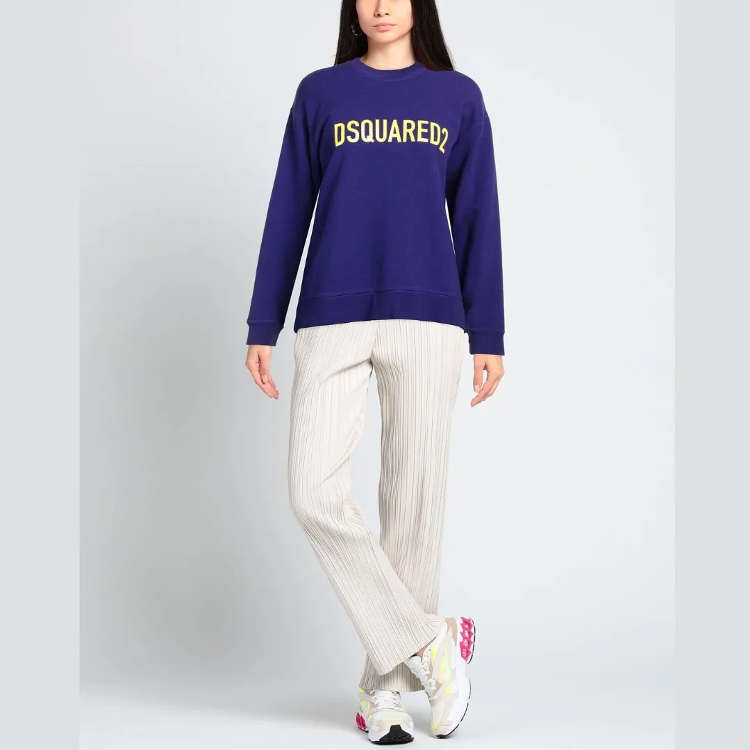 D SQUARED2  |Crew Neck Unisex Street Style Long Sleeves Plain Cotton Logo