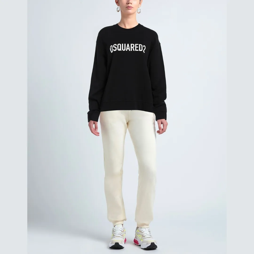 D SQUARED2  |Crew Neck Unisex Street Style Long Sleeves Plain Cotton Logo