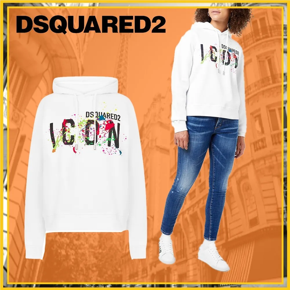 D SQUARED2  |Unisex Street Style Long Sleeves Cotton Logo