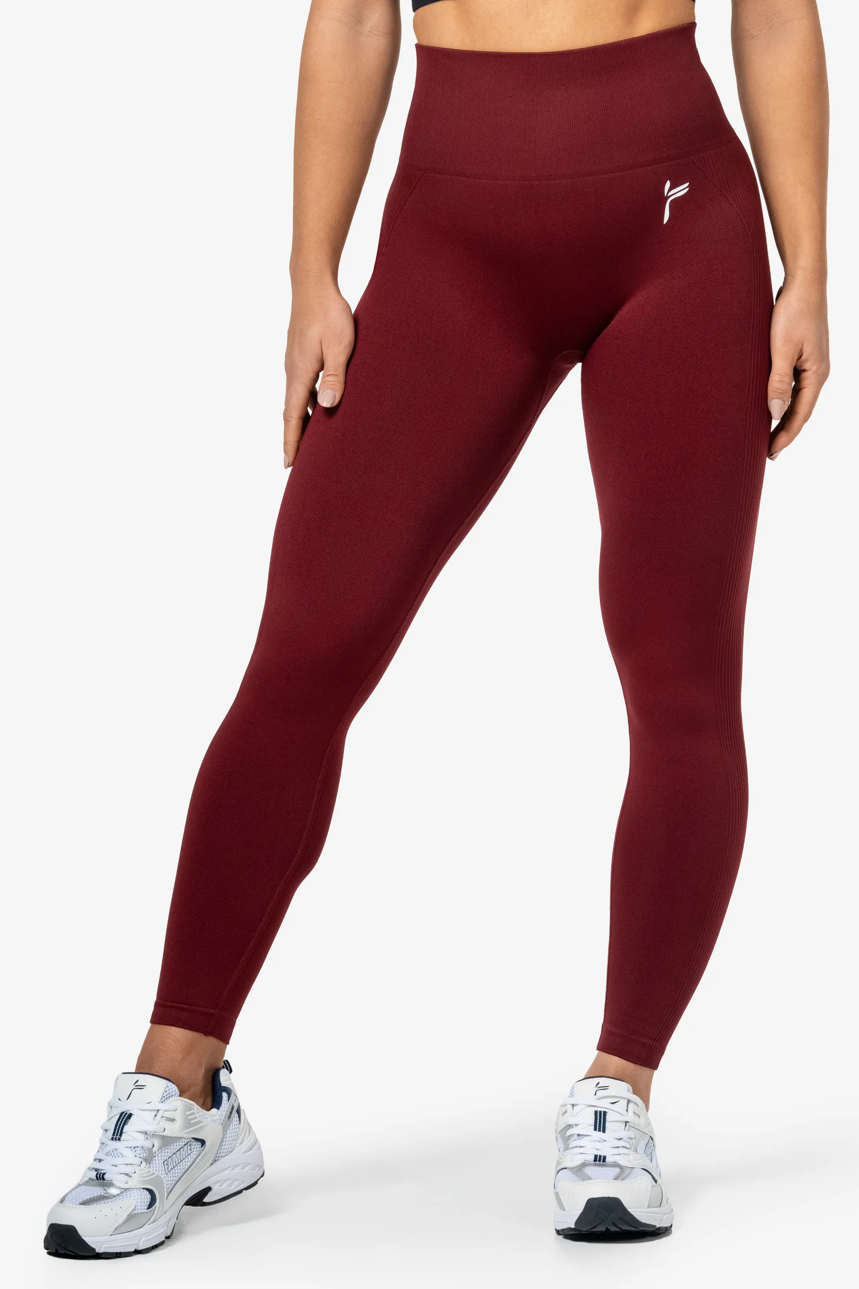 Dark Red Peachy Scrunch Leggings