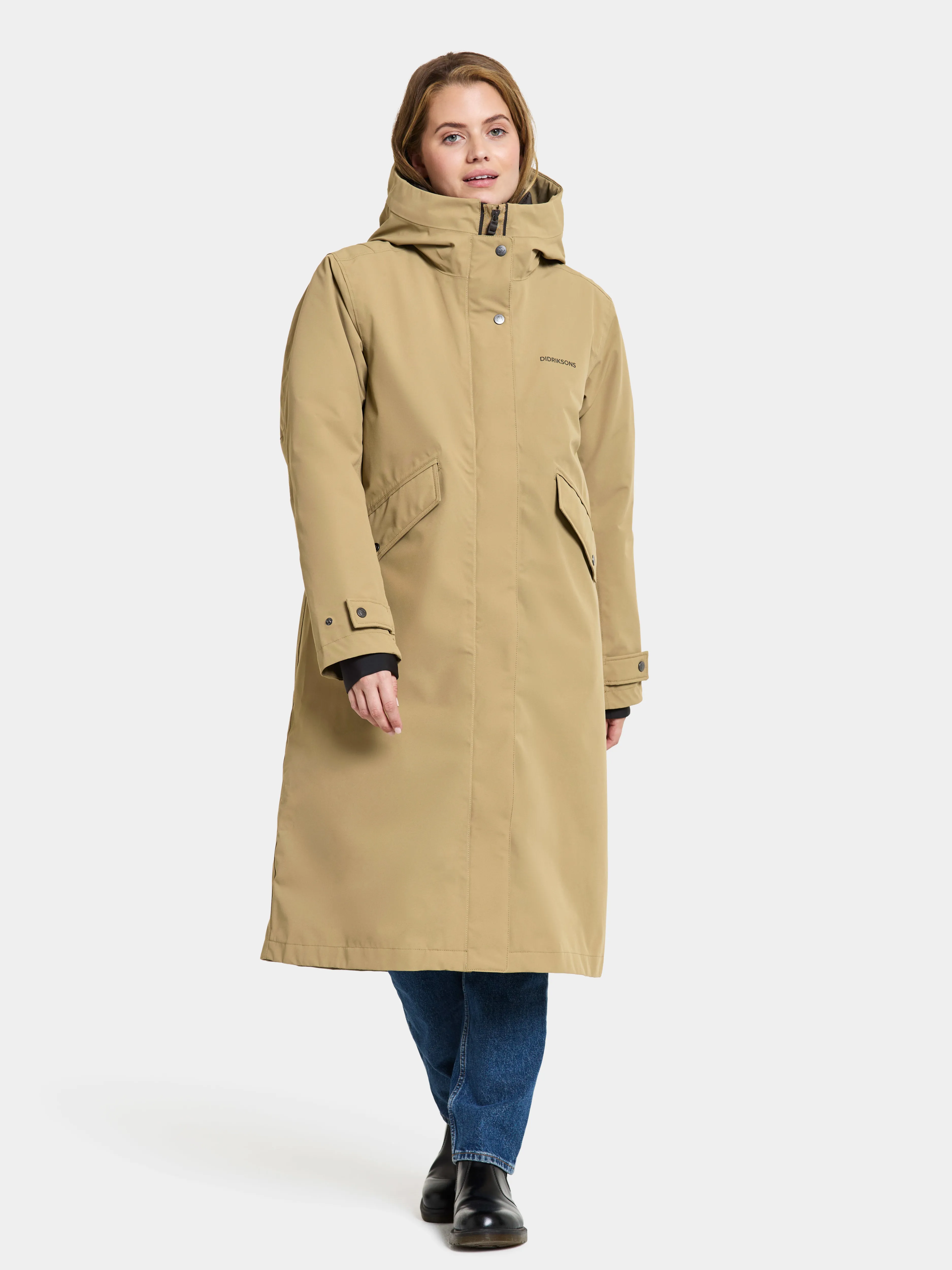 Didriksons Women's Mia Parka Long Wood | Buy Didriksons Women's Mia Parka Long Wood here | Outnorth