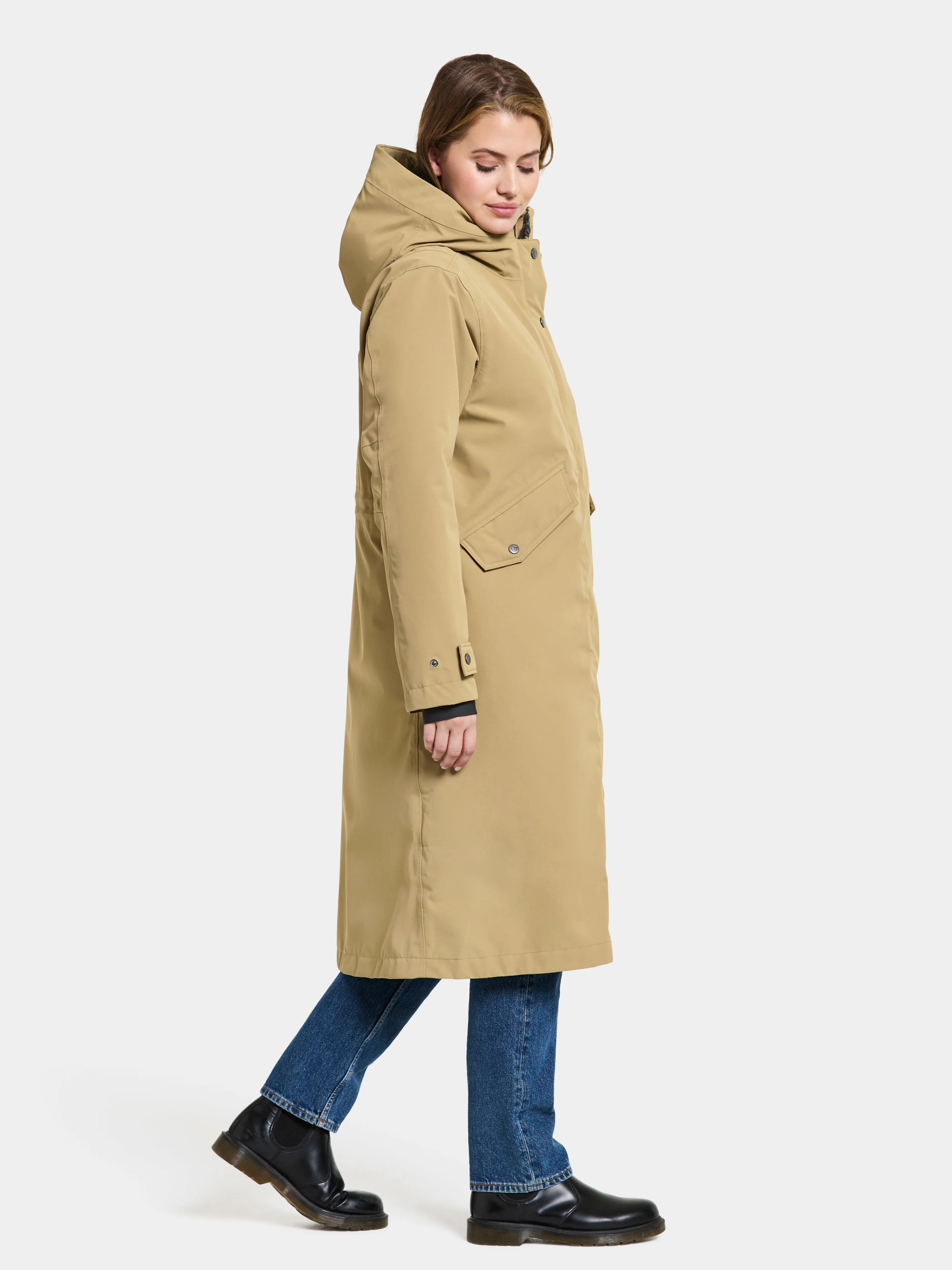 Didriksons Women's Mia Parka Long Wood | Buy Didriksons Women's Mia Parka Long Wood here | Outnorth