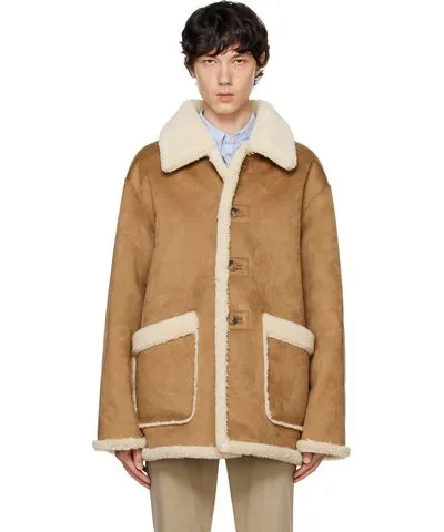 Dunst Brown & Beige Reversible Faux-Shearling Jacket