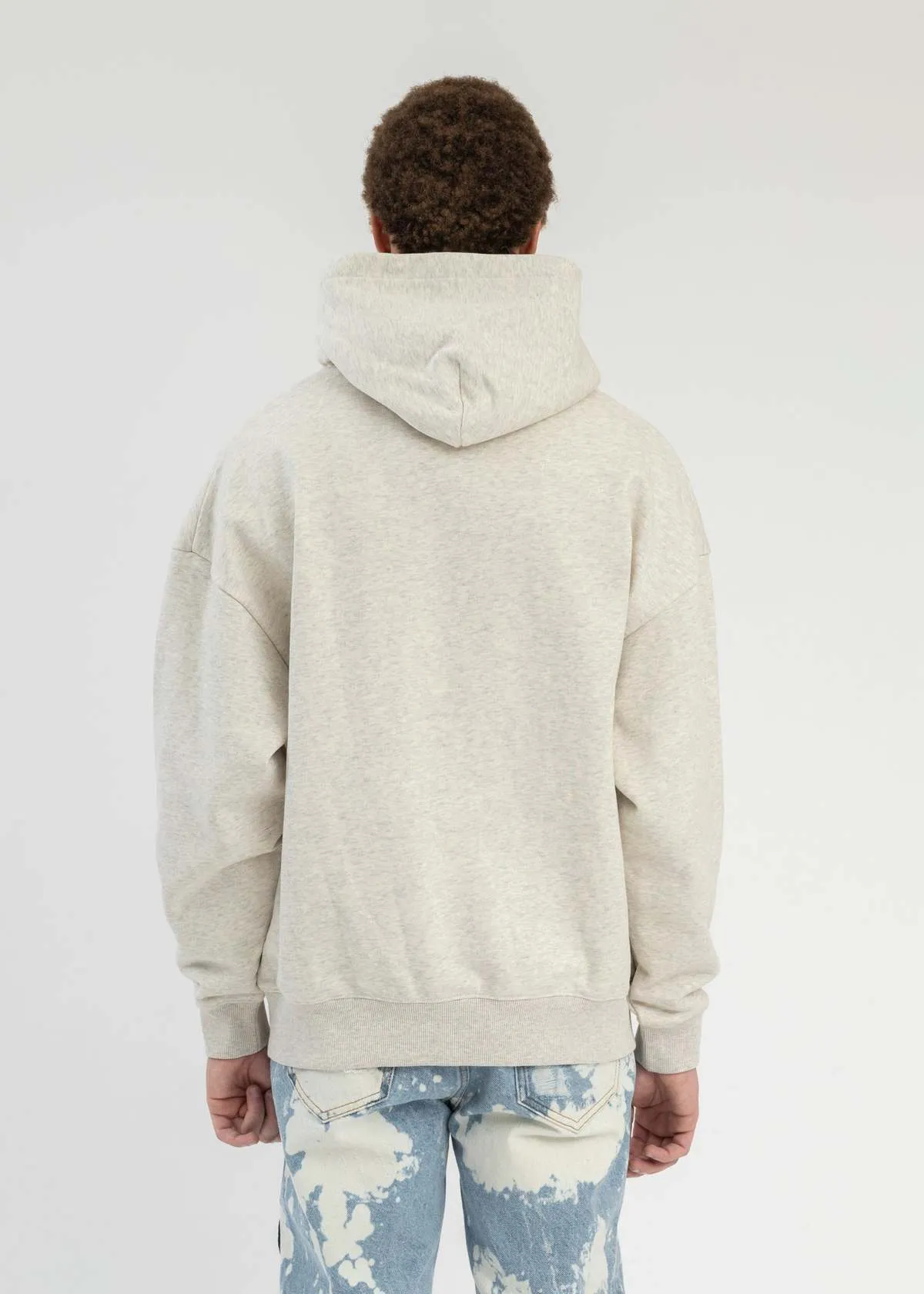 EMBROIDERY PATCHWORK HOODIES - GREY