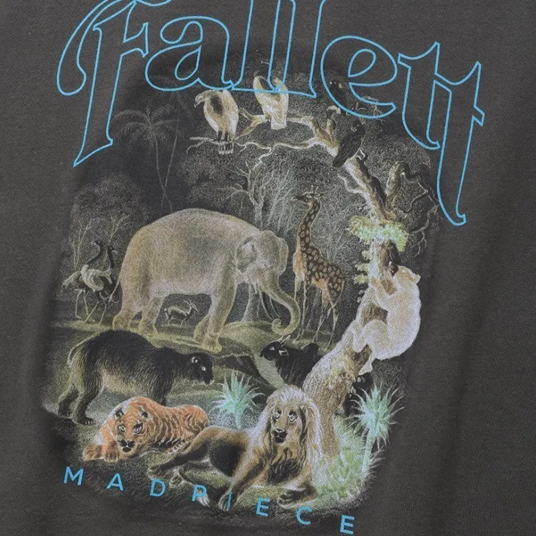 Fallett  |Crew Neck Unisex Street Style Long Sleeves Cotton Logo