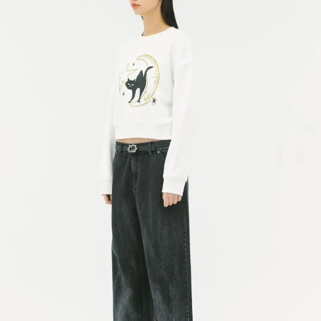 Fallett  |Street Style Long Sleeves Other Animal Patterns Cotton Logo