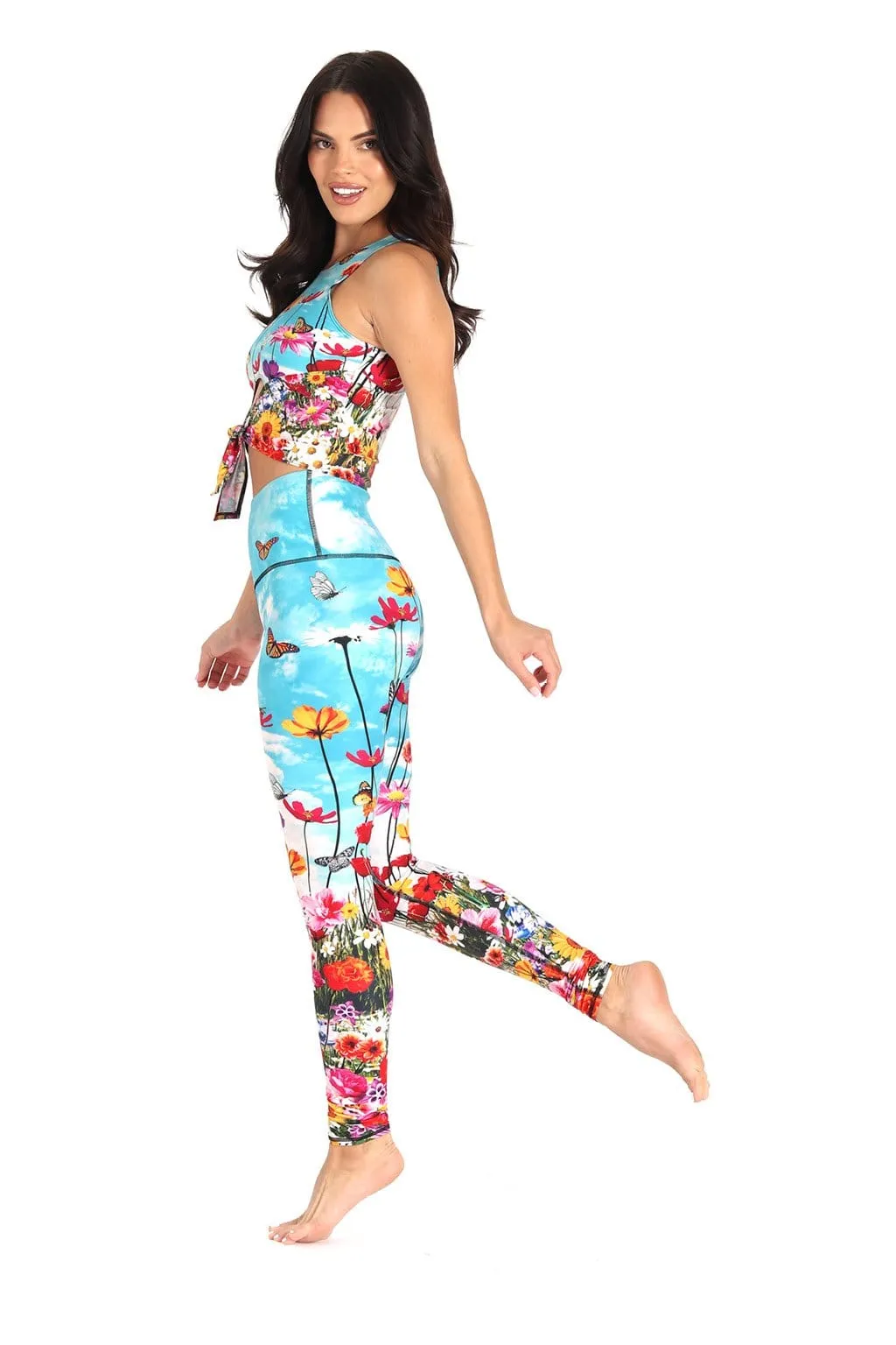 Flower Bomb Printed Yoga Leggings