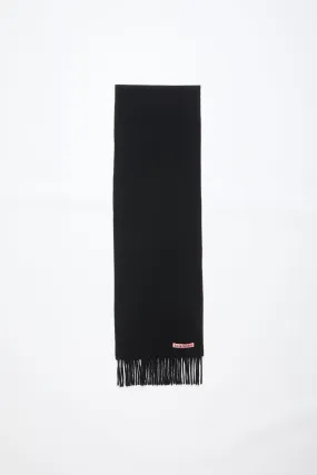 Fringe wool scarf - skinny