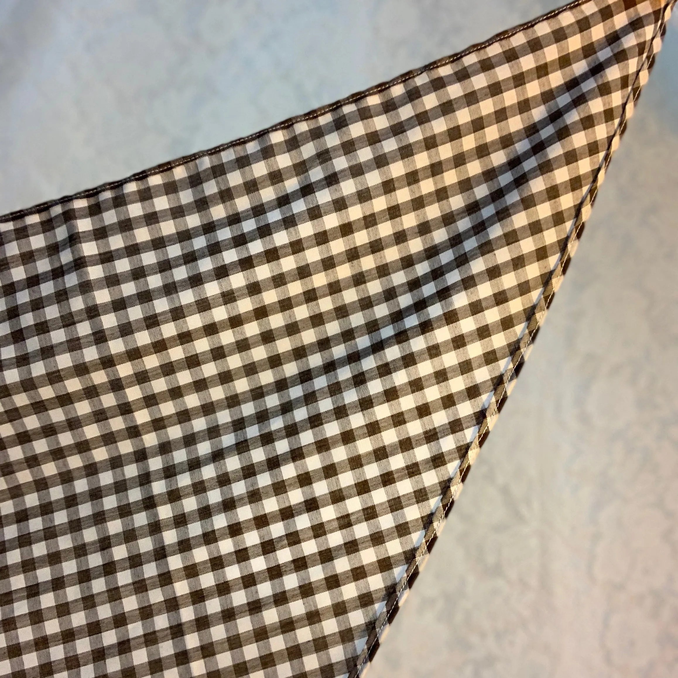 Gingham triangle scarf