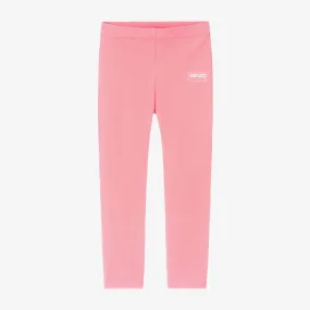 Girls Pink Organic Cotton Leggings