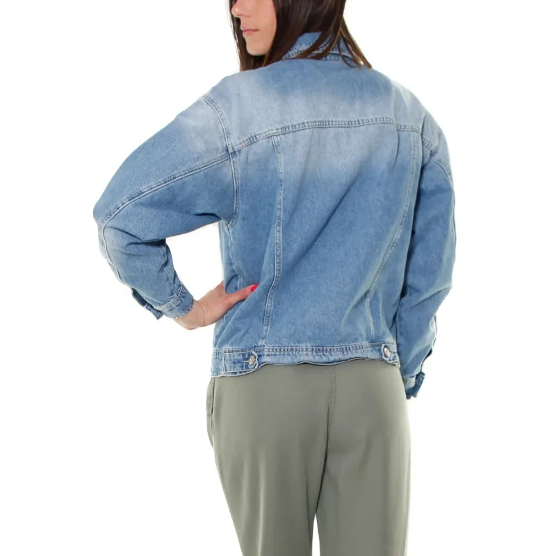 GIUBBINO IN JEANS LINE OVERSIZE, BLU