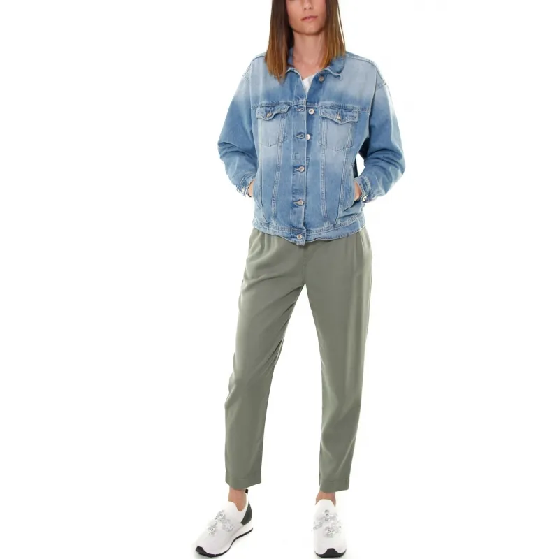 GIUBBINO IN JEANS LINE OVERSIZE, BLU