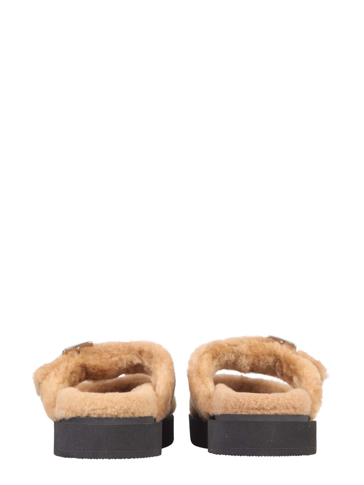 GIUSEPPE ZANOTTI    SHEARLING SANDALS