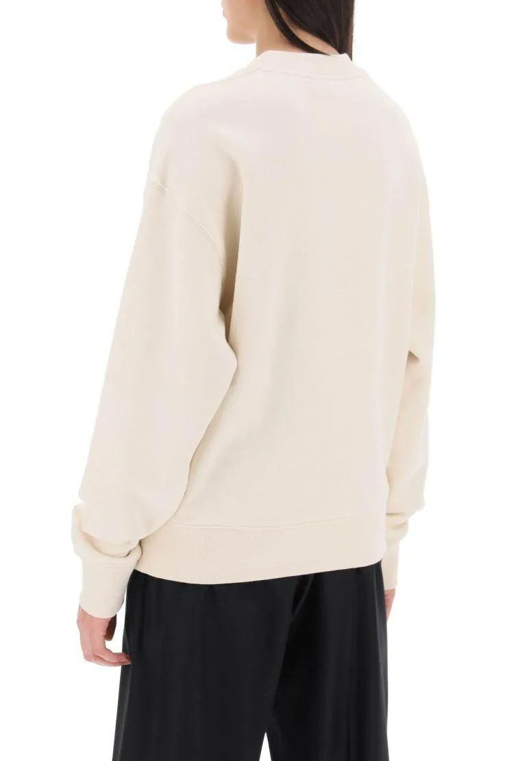 Jil Sander  |Crew Neck Long Sleeves Plain Cotton Oversized Logo