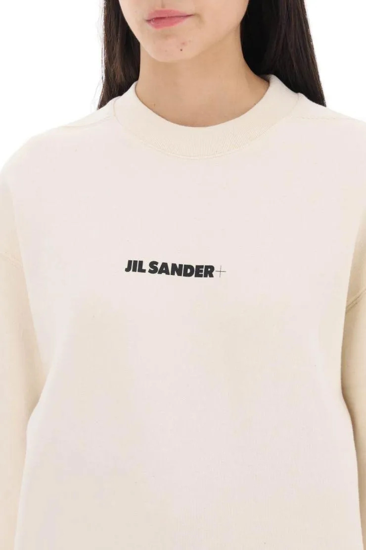 Jil Sander  |Crew Neck Long Sleeves Plain Cotton Oversized Logo