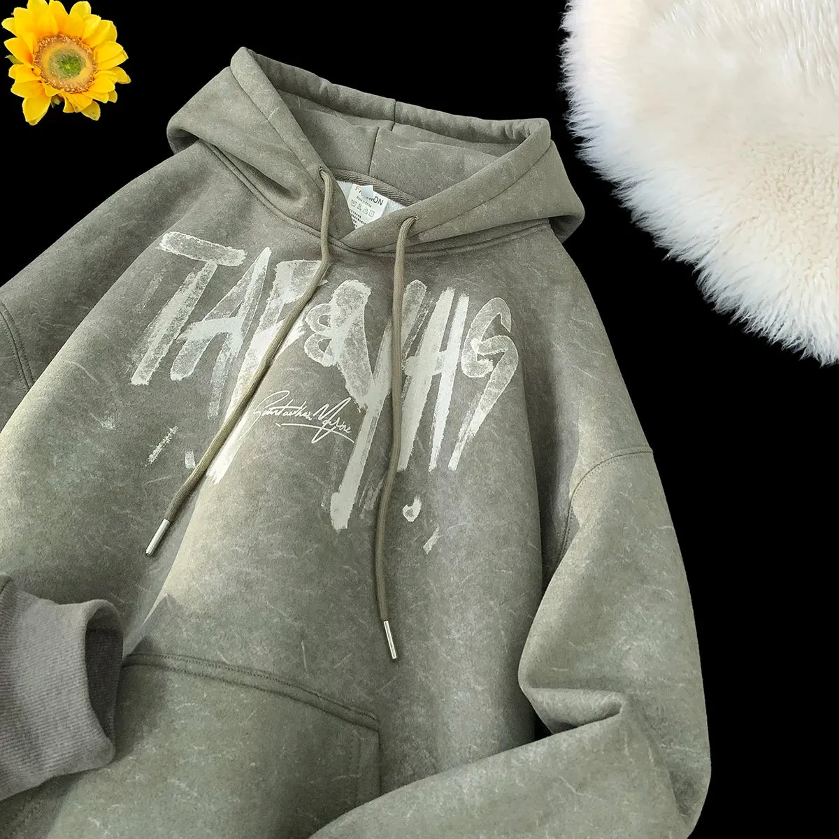 Kangaroo Pocket Drawstring Style Hoodie