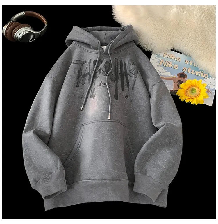 Kangaroo Pocket Drawstring Style Hoodie