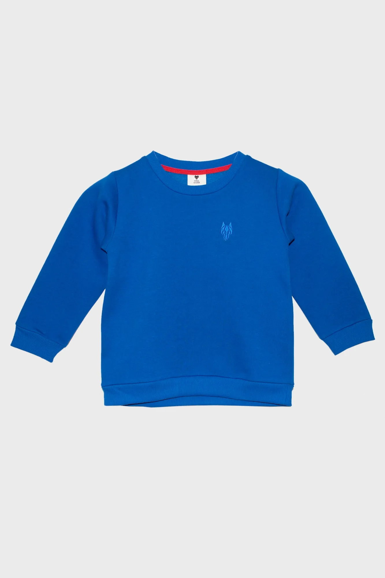 Kid’s sweater One Wolf, blue with blue logo