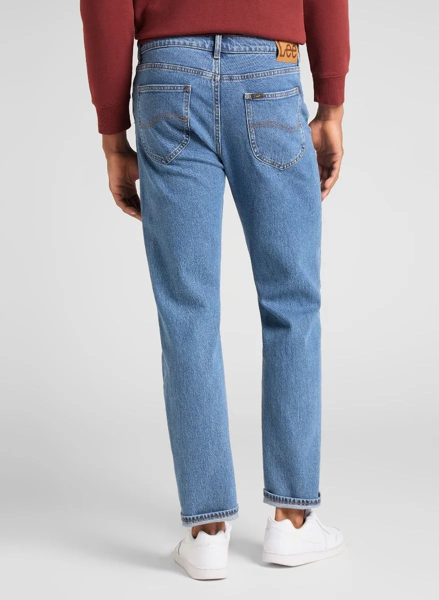 Lee West Relaxed Straight Denim Jeans Light New Hill