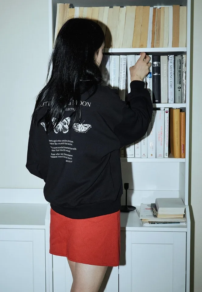 LETTER FROM MOON  |Street Style Long Sleeves Cotton Logo Hoodies & Sweatshirts