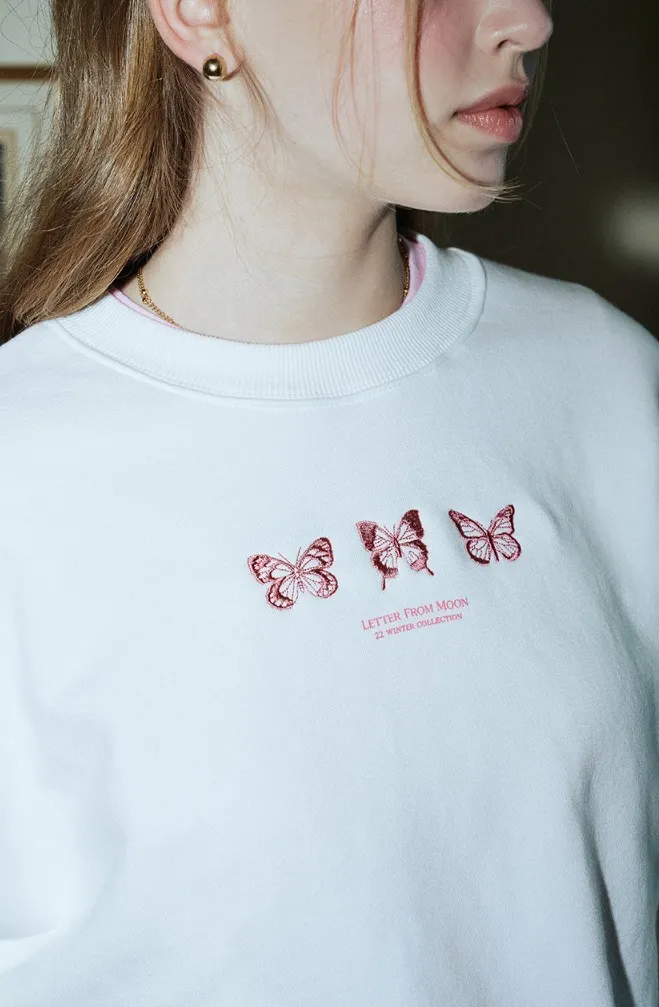 LETTER FROM MOON  |Street Style Long Sleeves Cotton Logo Hoodies & Sweatshirts